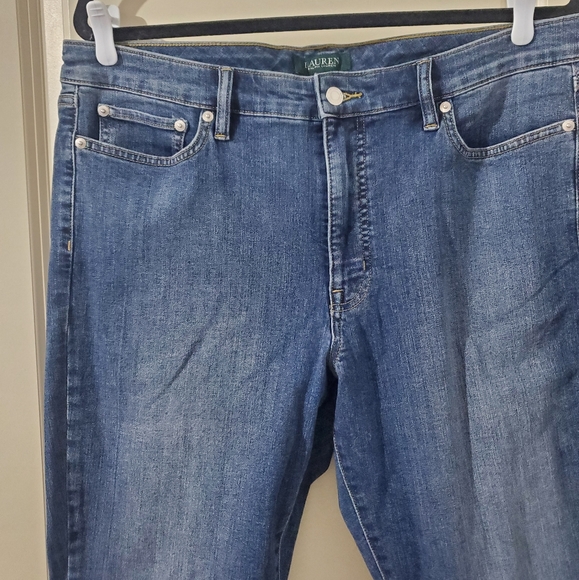 Lauren - Ralph Lauren Med Wash Skinny Jeans Plus Size NWOT - Picture 2 of 5